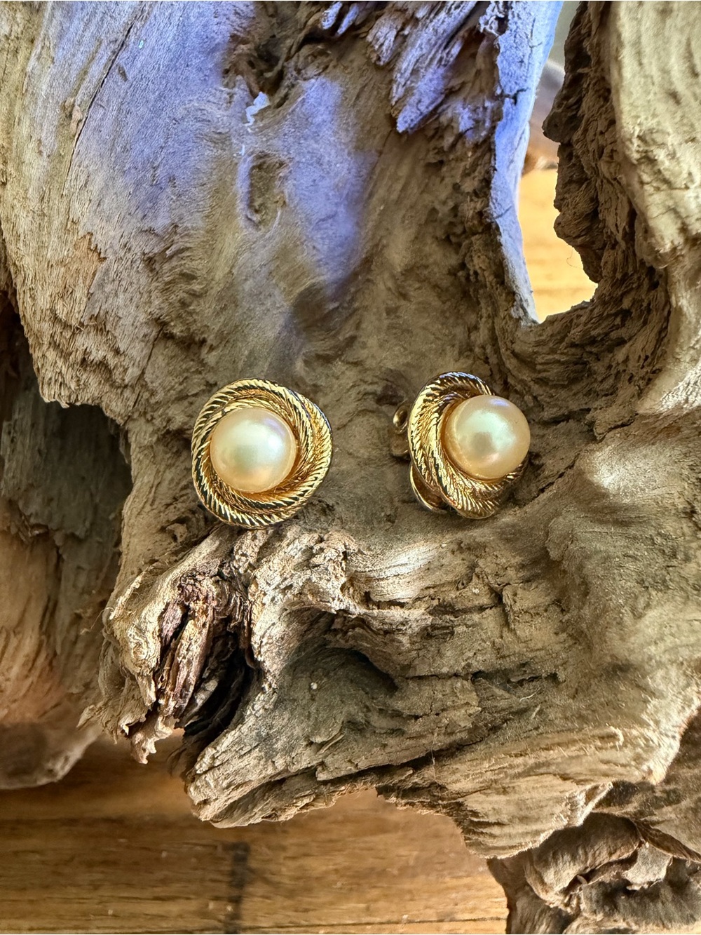 Monet Gold-Tone Pearl Clip On Earrings – Classic Women's Jewelry